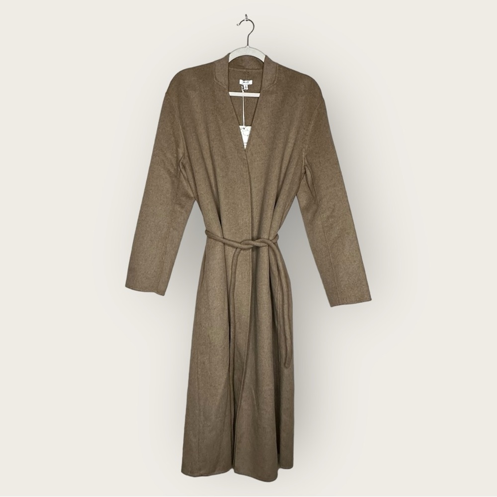 NWT | Splendid x Cella Jane | Waist-Tie Wool Coat | Beige | Medium - Picture 2 of 16